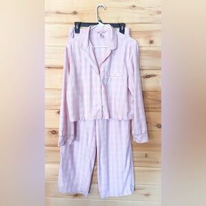 Victoria’s Secret 2pc Cotton Pajama Set Women’s Sleep Long Sleeve PJ Pants/Top
